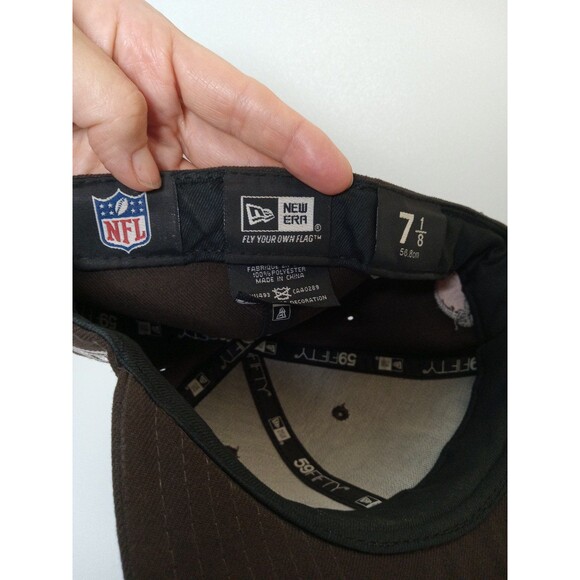 Cleveland Browns NFL 59Fifty New Era Fitted Ball Cap Size 7 1/8 - Picture 10 of 12